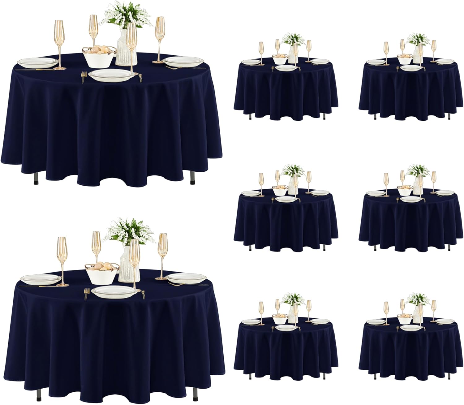 Fitable 8 Pack Round Tablecloths for Elegant Events and Parties