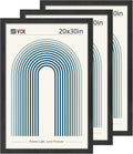 VCK 20x30 Black Poster Frame 3 Pack - Sleek Wood Grain Display