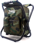 Folding Camping Chair Stool Backpack with Cooler - Lightweight Seat