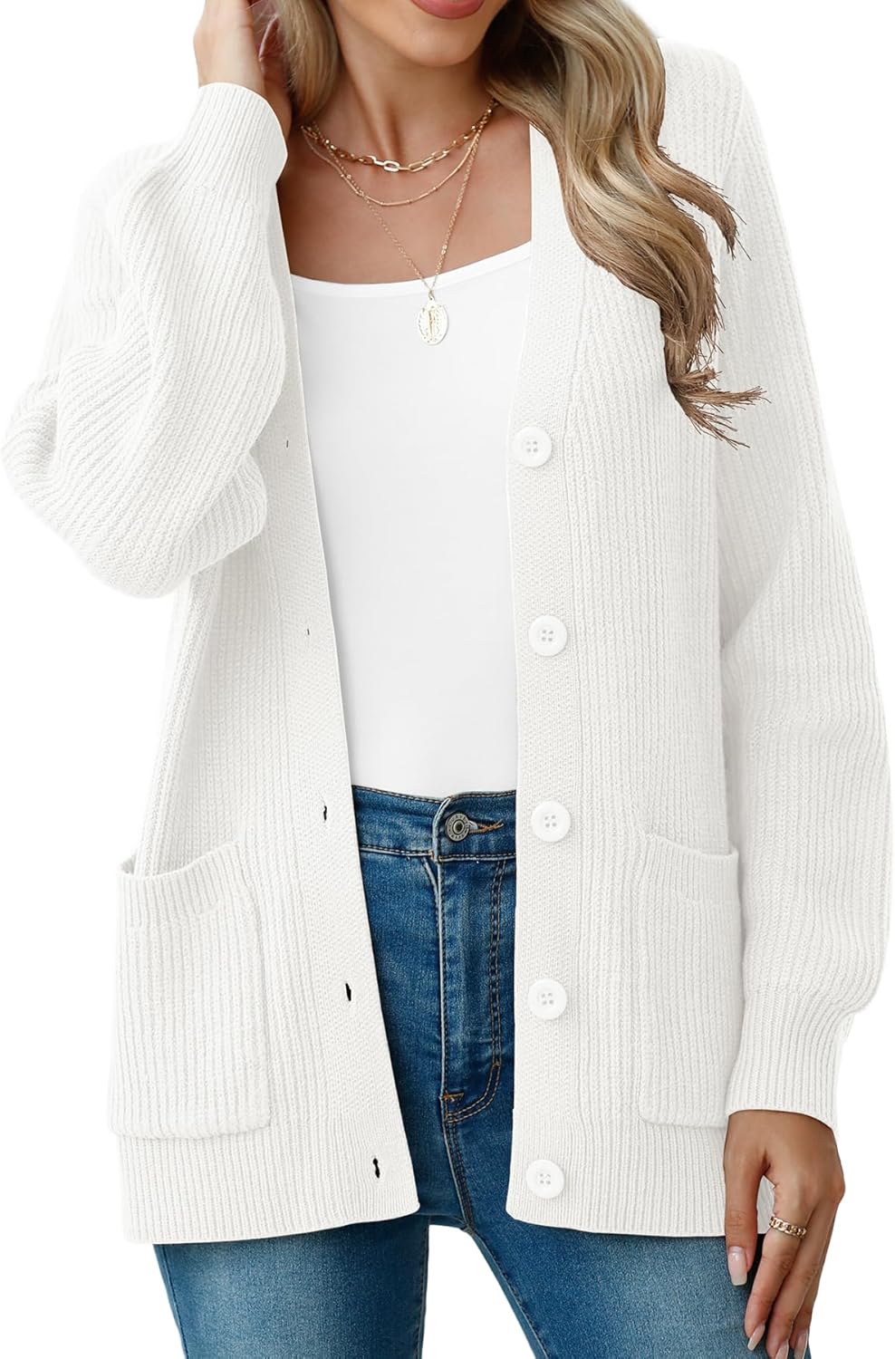 Chunky Knit Cardigan Sweater for Women by VIISHOW - Cozy Style