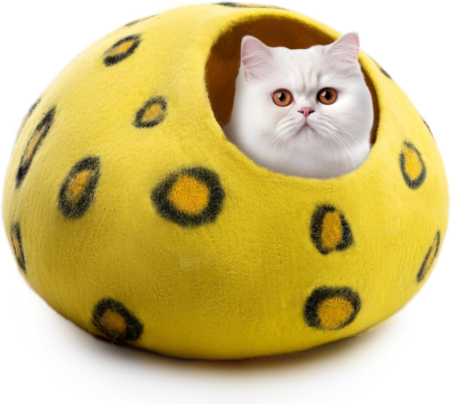 Woolygon Premium Felt Cat Cave Bed - Cozy Hideaway for Cats