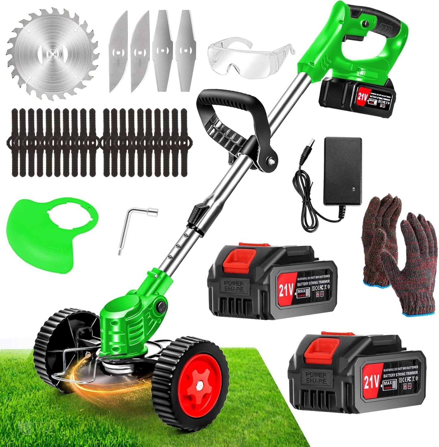 Cordless Weed Wacker Battery Powered Electric for Lawn Care