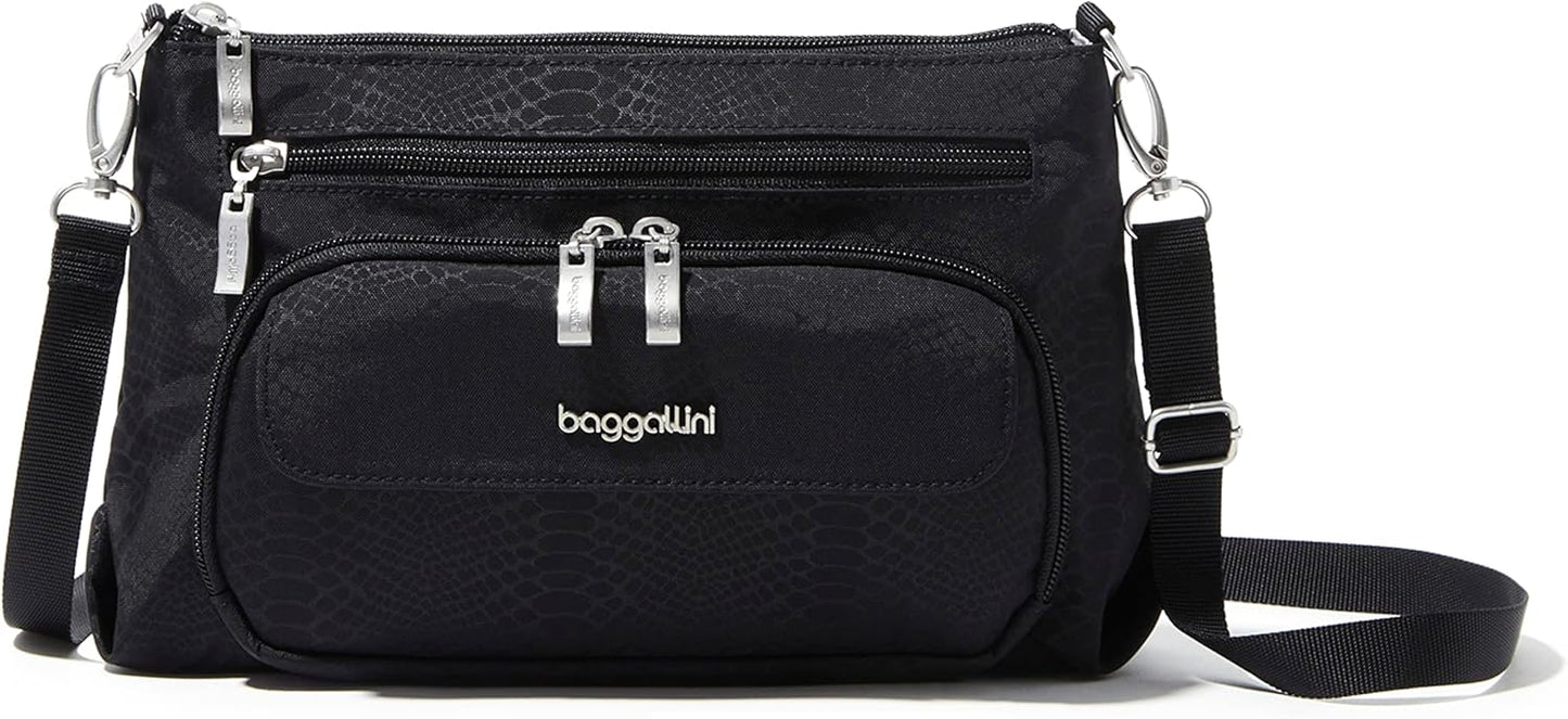 Baggallini Original Everyday Crossbody Bag for Women RFID Safe