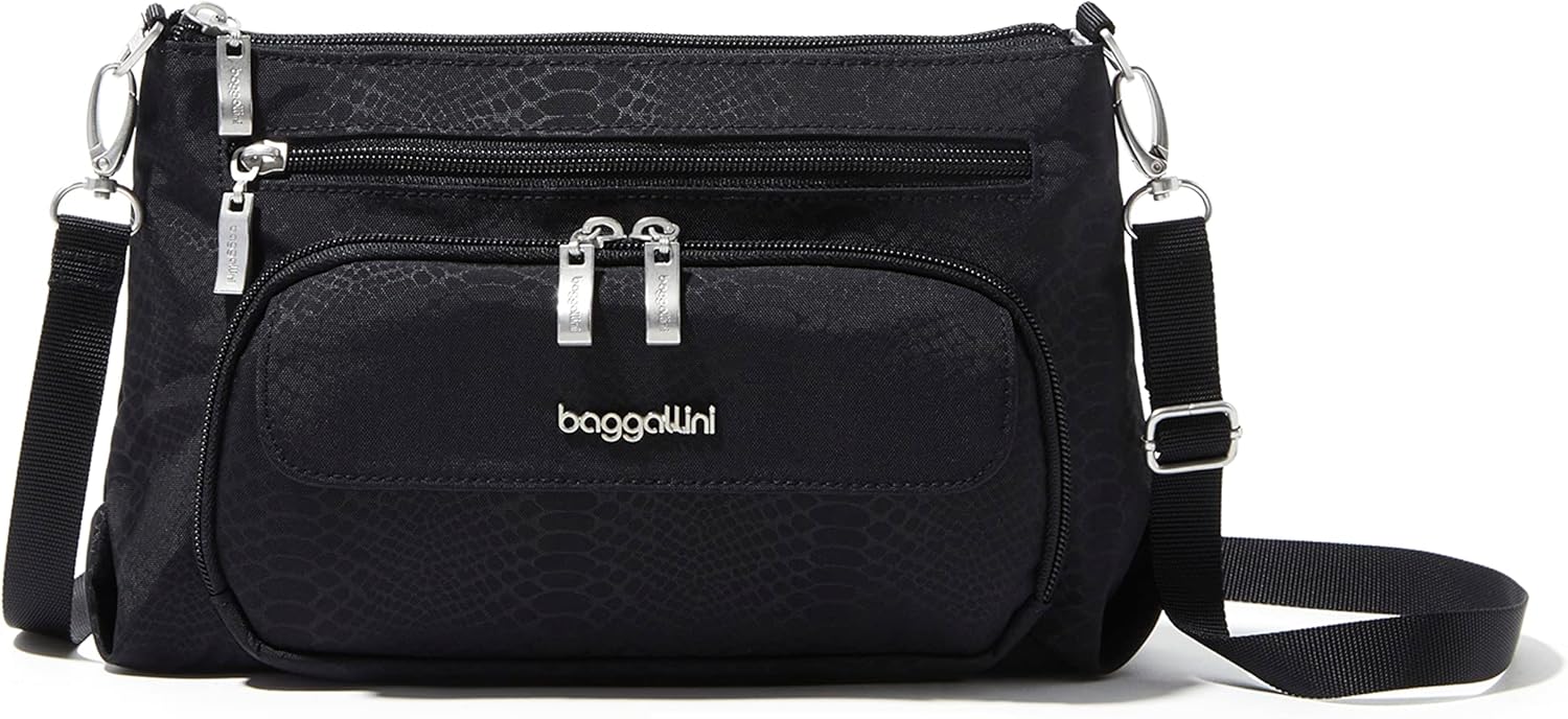 Baggallini Original Everyday Crossbody Bag for Women RFID Safe