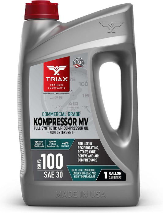 TRIAX Kompressor MV 100 SAE 30 Full Synthetic Air Compressor Oil