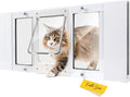 Full-Size Window Pet Door for Cats & Small Dogs - Wide Passage, Quick