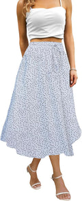Maxi Skirts for Women with Pockets Long Midi Length Casual Skirt water