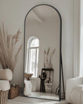 Suidia Arched Full Length Mirror 58in x 18in - Elegant Floor & Wall