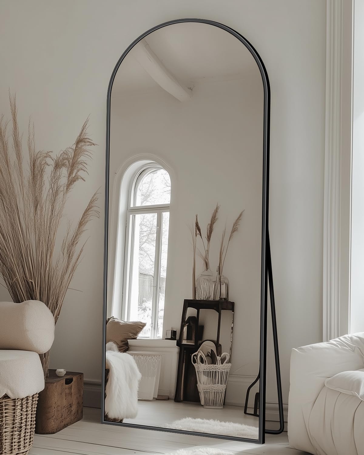 Suidia Arched Full Length Mirror - Stylish 58x18 Floor Mirror