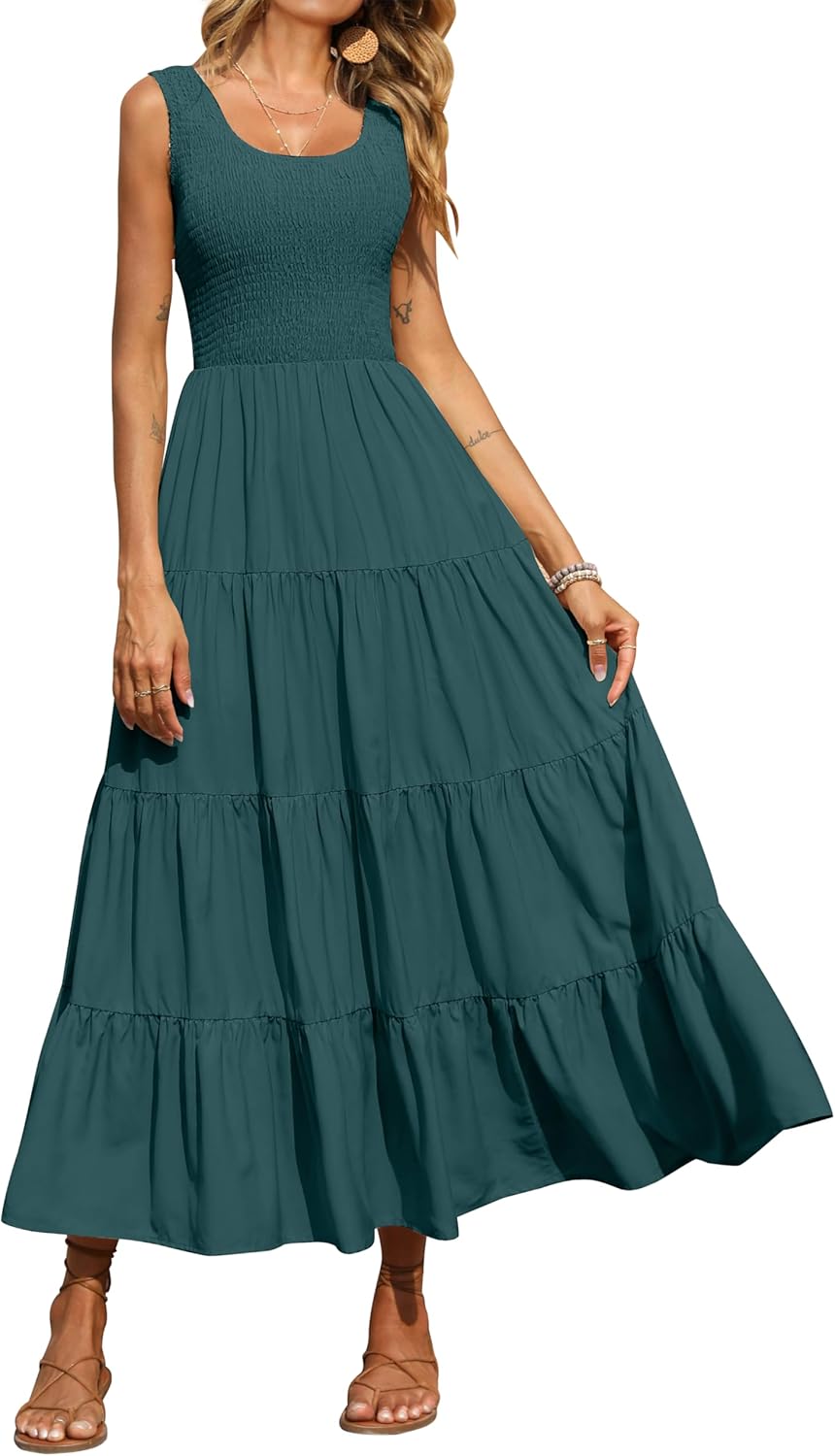 PRETTYGARDEN Women's Casual Loose Maxi Sundress for Summer