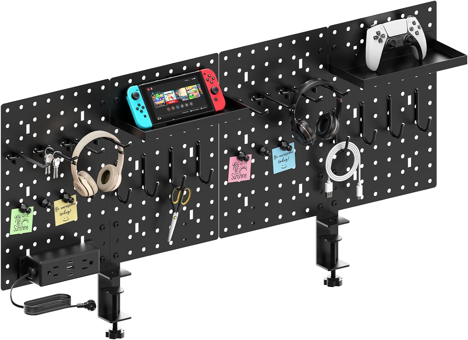 CCCEI Set Desk Organizer with Charging Station for Gamers