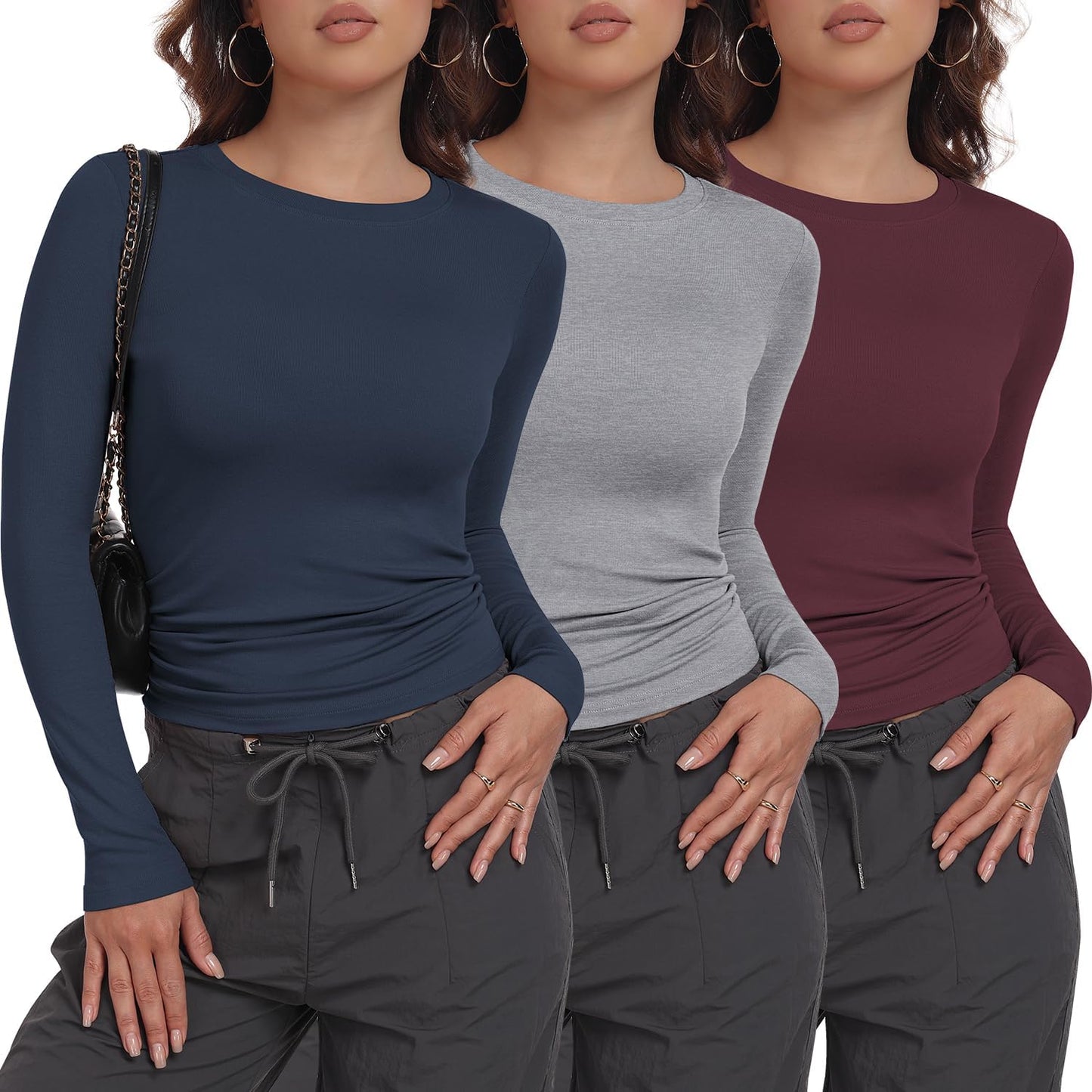 MLYENX Long Sleeve Shirts for Women - Versatile Y2K Tops