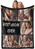 Mothers Day Blanket Gifts for Mom - Custom Photo Throw Blanket