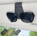 Magnetic Leather Sunglass Holder for Car Visor - Secure, Soft Clip