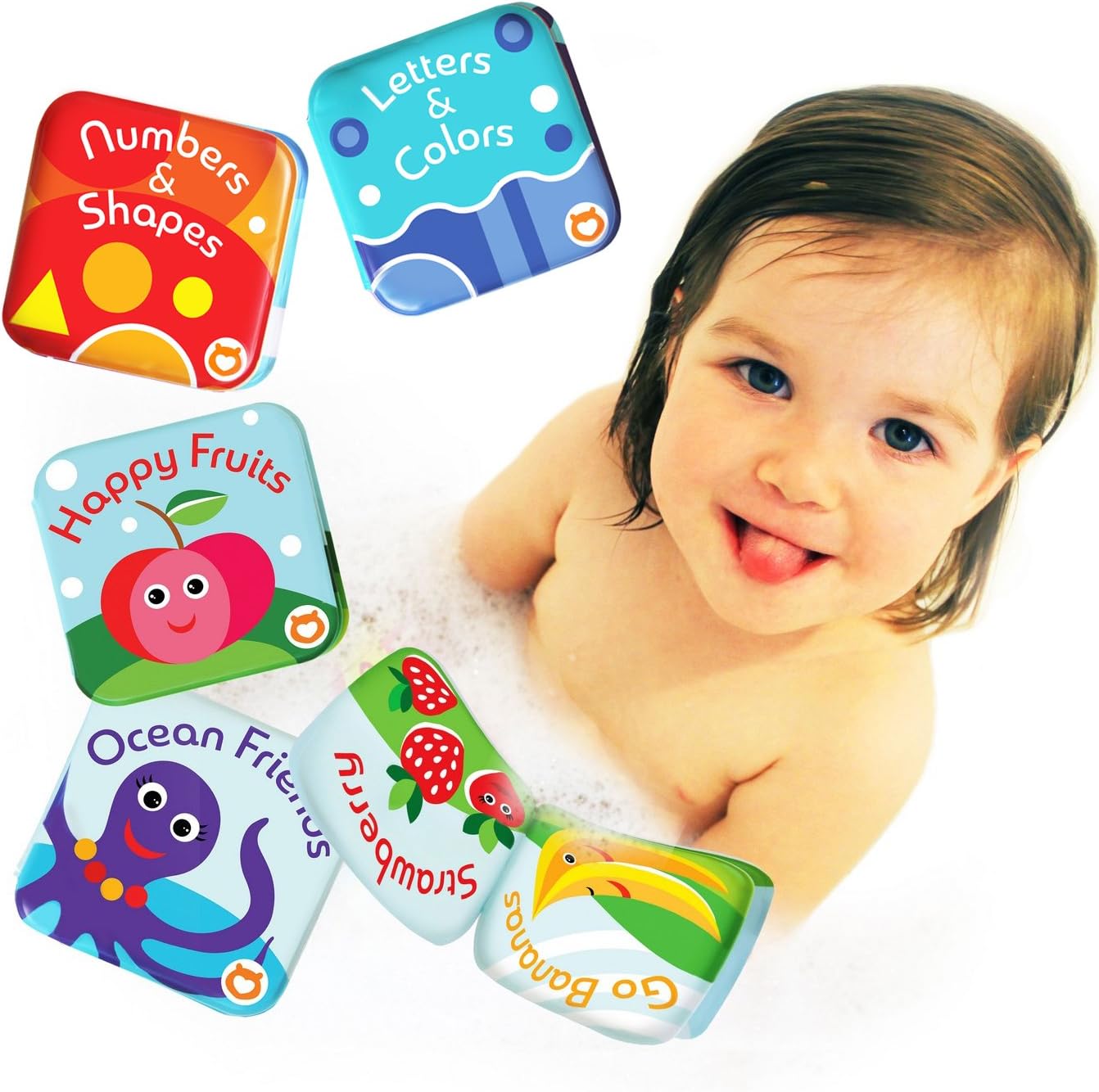 BabyBibi Waterproof Bath Books Set - Learn & Play!