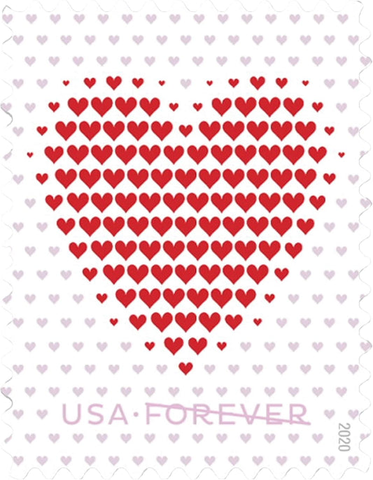 Made of Hearts Forever First Class Postage Stamps for Weddings