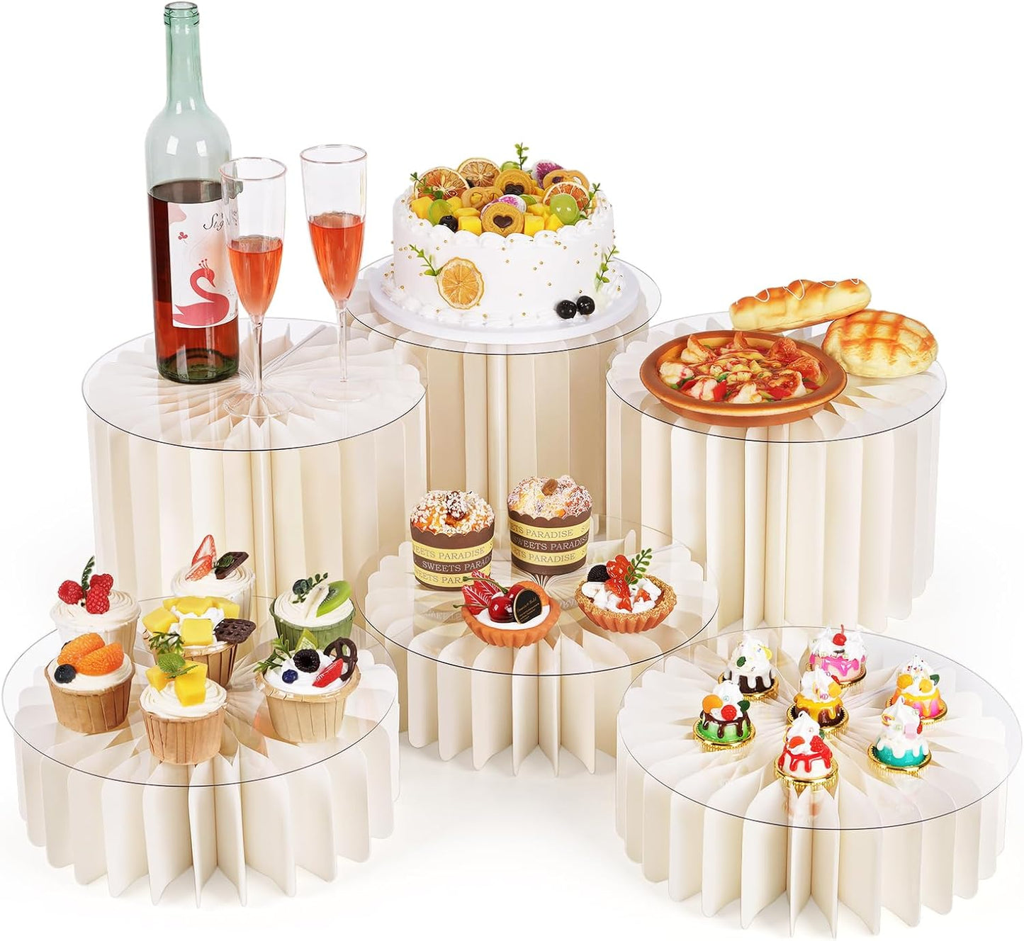 6 Pcs Buffet Risers for Stunning Food Displays at Events