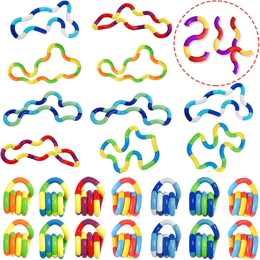 24Pcs Multicolor Twisty Fidget Toys for Relaxation