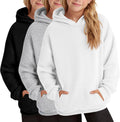 3 Pack Girls Hoodies Lightweight Oversized Sweatshirts for Kids