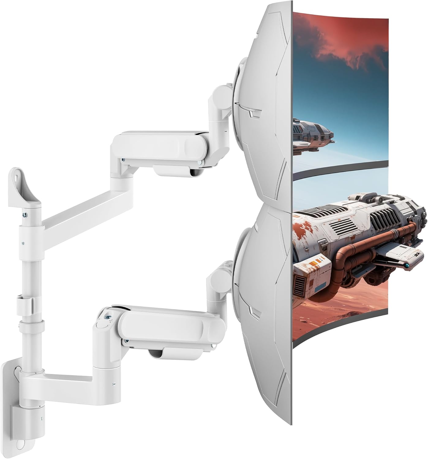 ARES WING Dual Monitor Wall Mount for 24-57 Inch Screens