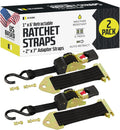 DC Cargo Mall Retractable Ratchet Straps 2 in x 10 ft - Heavy Duty