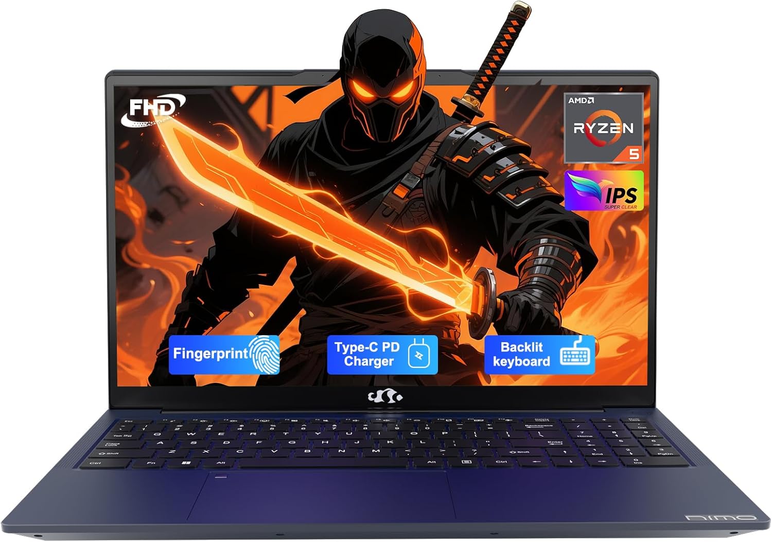 NIMO 15.6 FHD IPS Laptop with 8GB RAM and 256GB SSD Storage