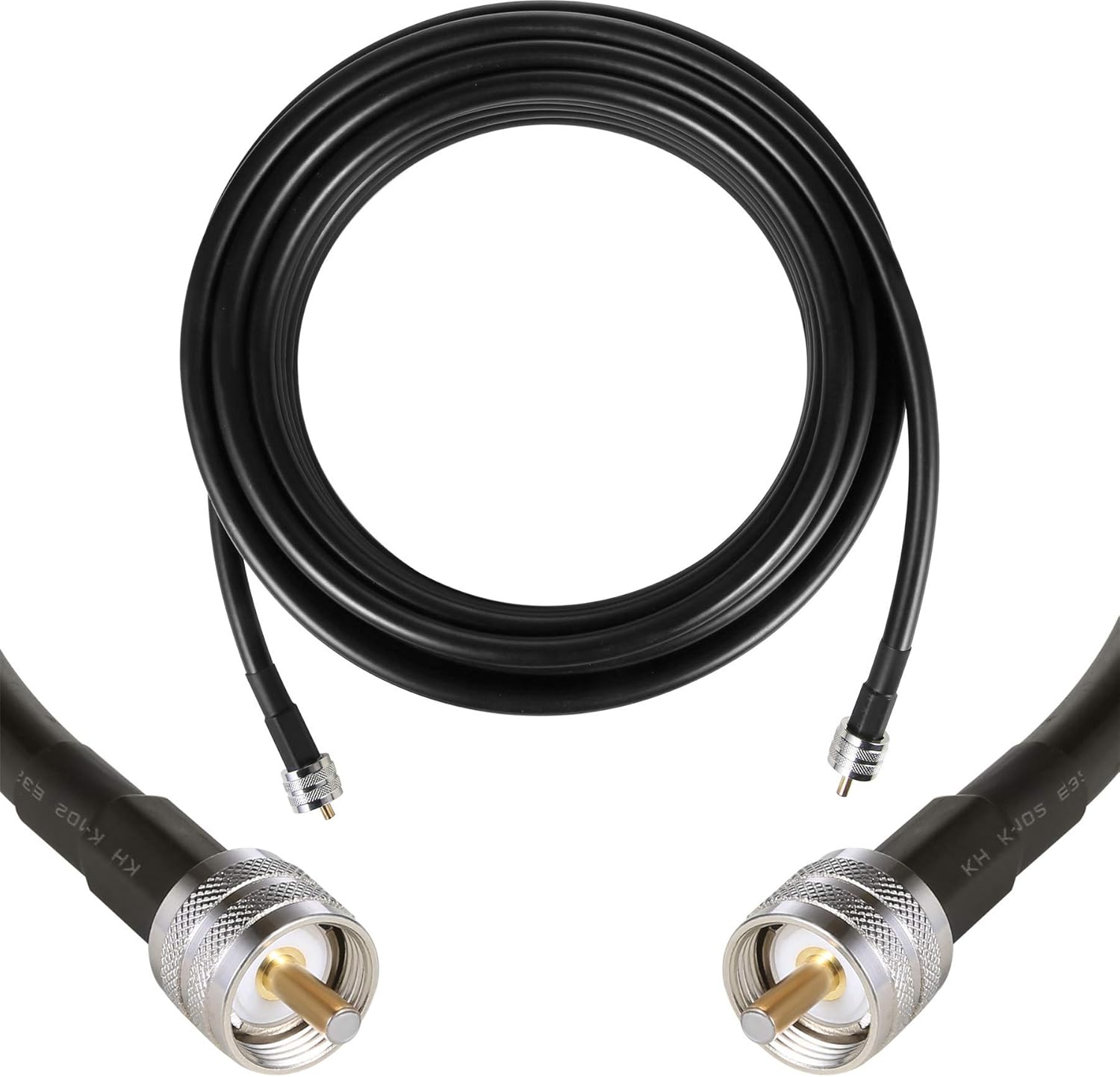 GEMEK 36ft PL259 to PL259 Low Loss Coax Cable for Radios