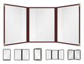 Goodsmart Restaurant Menu Covers 25 Pack Burgundy 6-View Trifold