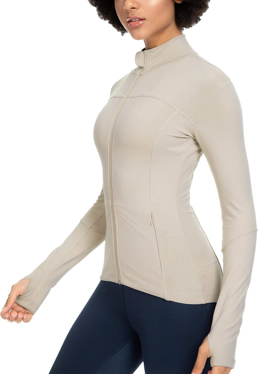 QUEENIEKE Womens Running Jackets for Gym and Yoga Activities