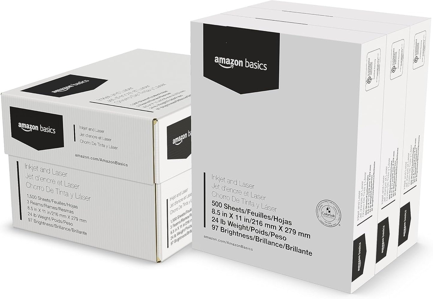 Premium 24lb Printer Paper - 1500 Sheets, 97 Bright