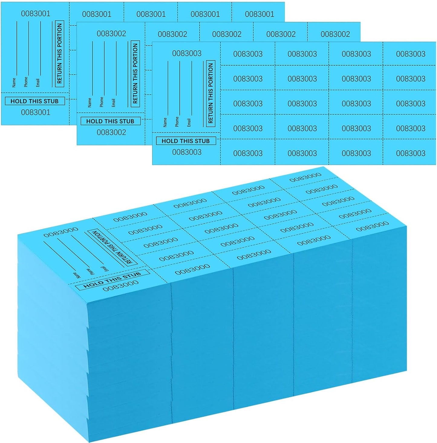 Kosiz 1000 Sheet Raffle Tickets for Auctions and Fundraisers