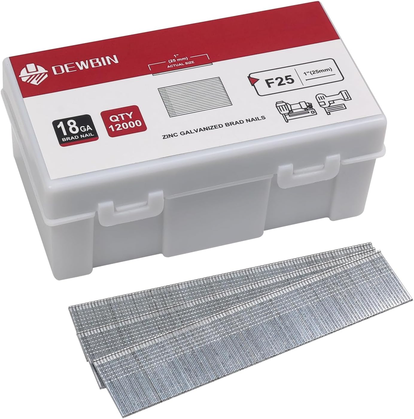 18 Gauge Brad Nails for Nail Gun - 12000 Count Galvanized Nails