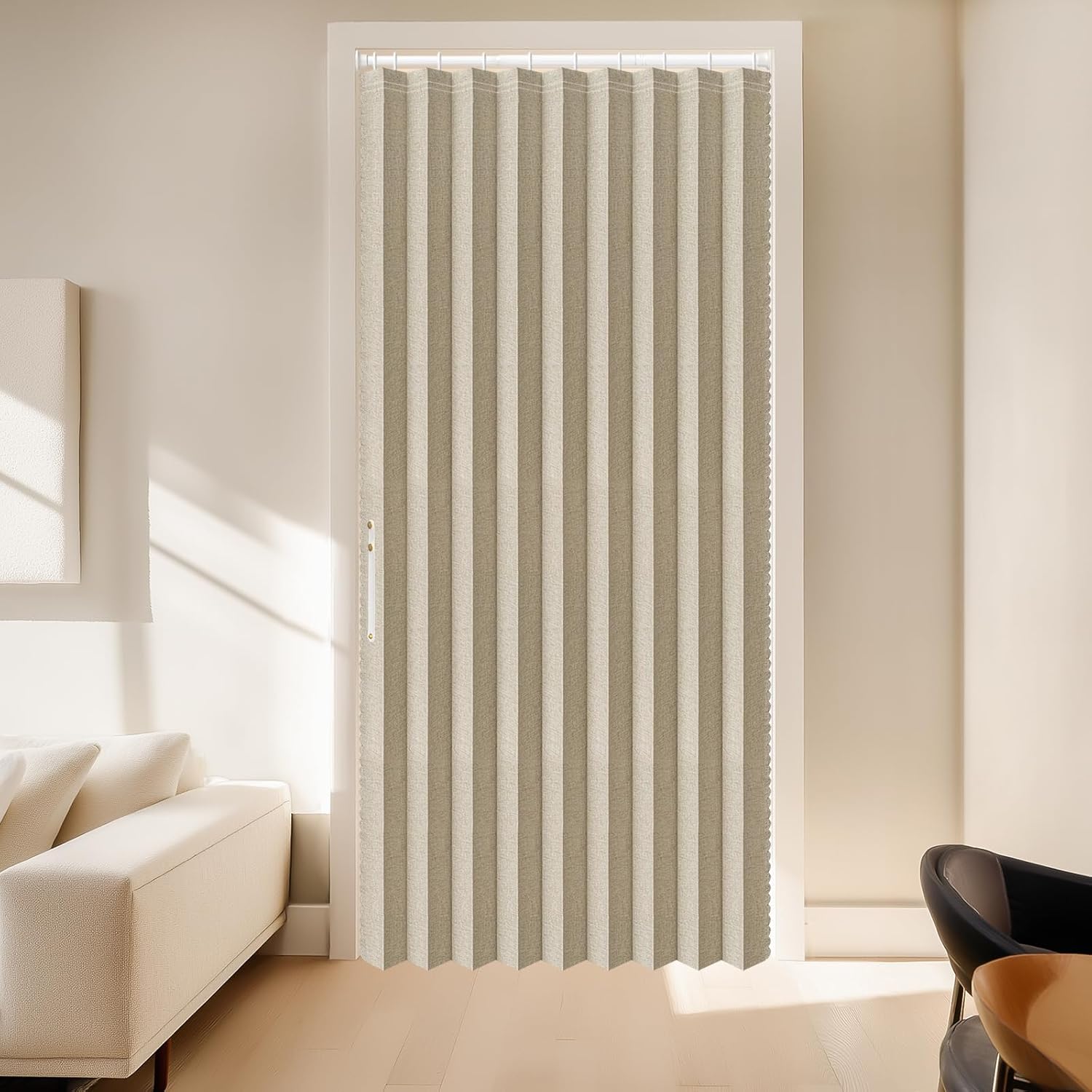 AJAZZ 100% Blackout Magnetic Door Curtain for Home Decor