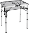 Small Folding Grill Table for Outside - Lightweight Portable Mesh Top