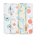 aden + anais Muslin Swaddle Blankets 4 Pack - Soft, Breathable Wraps