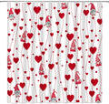 Love Gnome Couple Fabric Shower Curtain