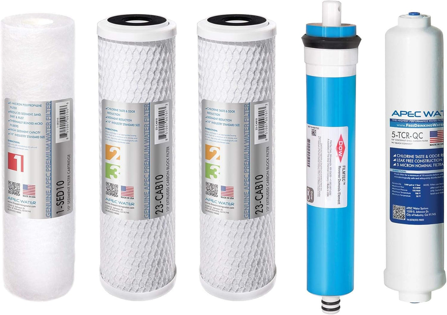 APEC FILTER-MAX90 Complete Replacement Filter Set for RO Systems
