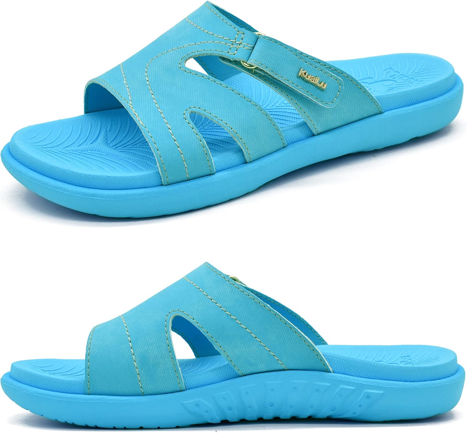 KuaiLu Womens Fashion Orthotic Slides for Comfort and Style