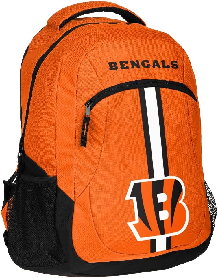 Cincinnati Bengals NFL Action Backpack with High Density Zippers
