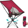 Swivel Portable Chair - Compact Collapsible Camping Chair