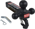 Patented Forged Trailer Hitch Tri-Ball Hitch with Hook - 3 Sizes in 1