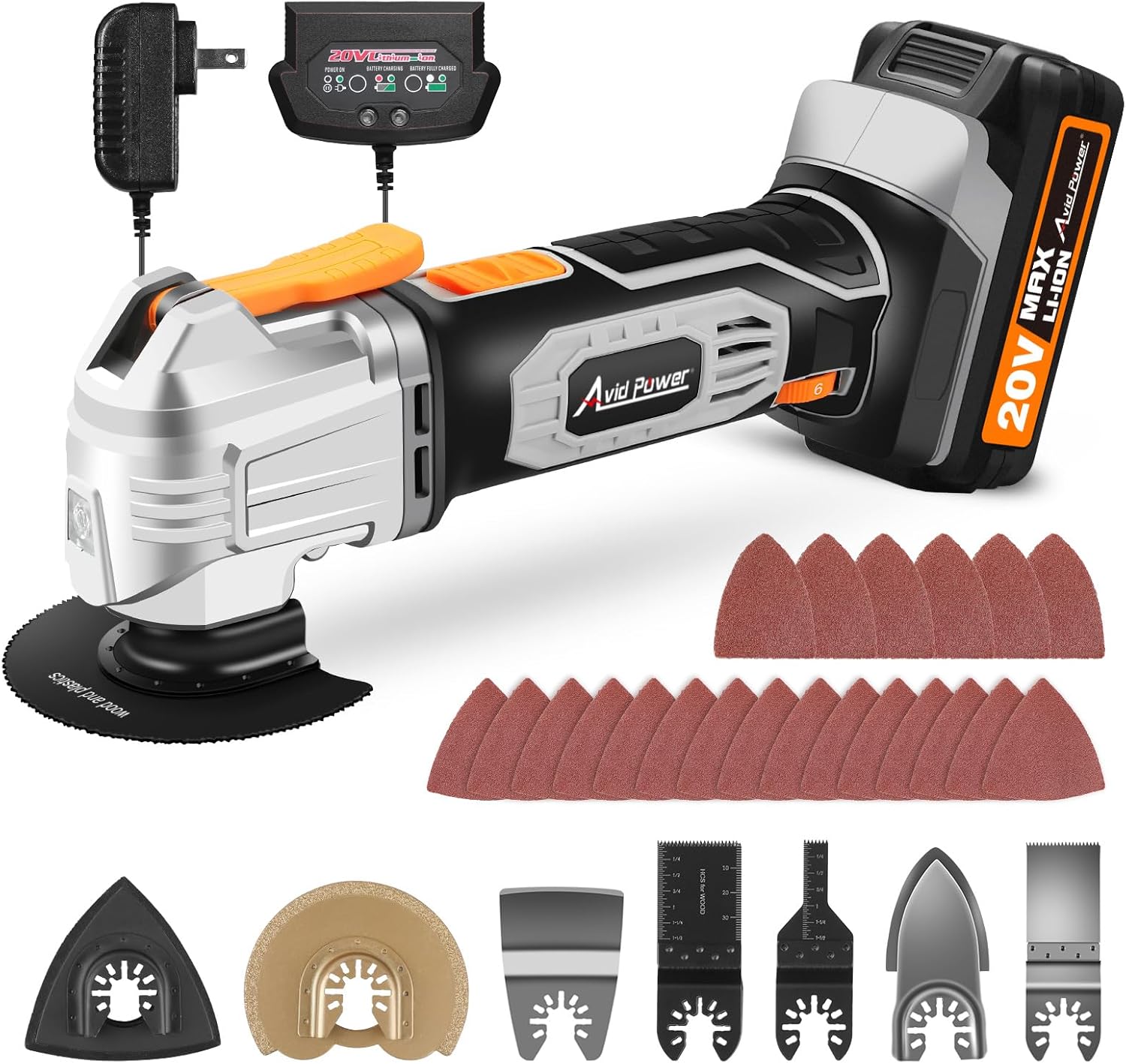 Cordless Oscillating Tool with 31Pcs Accessories for Versatile Use
