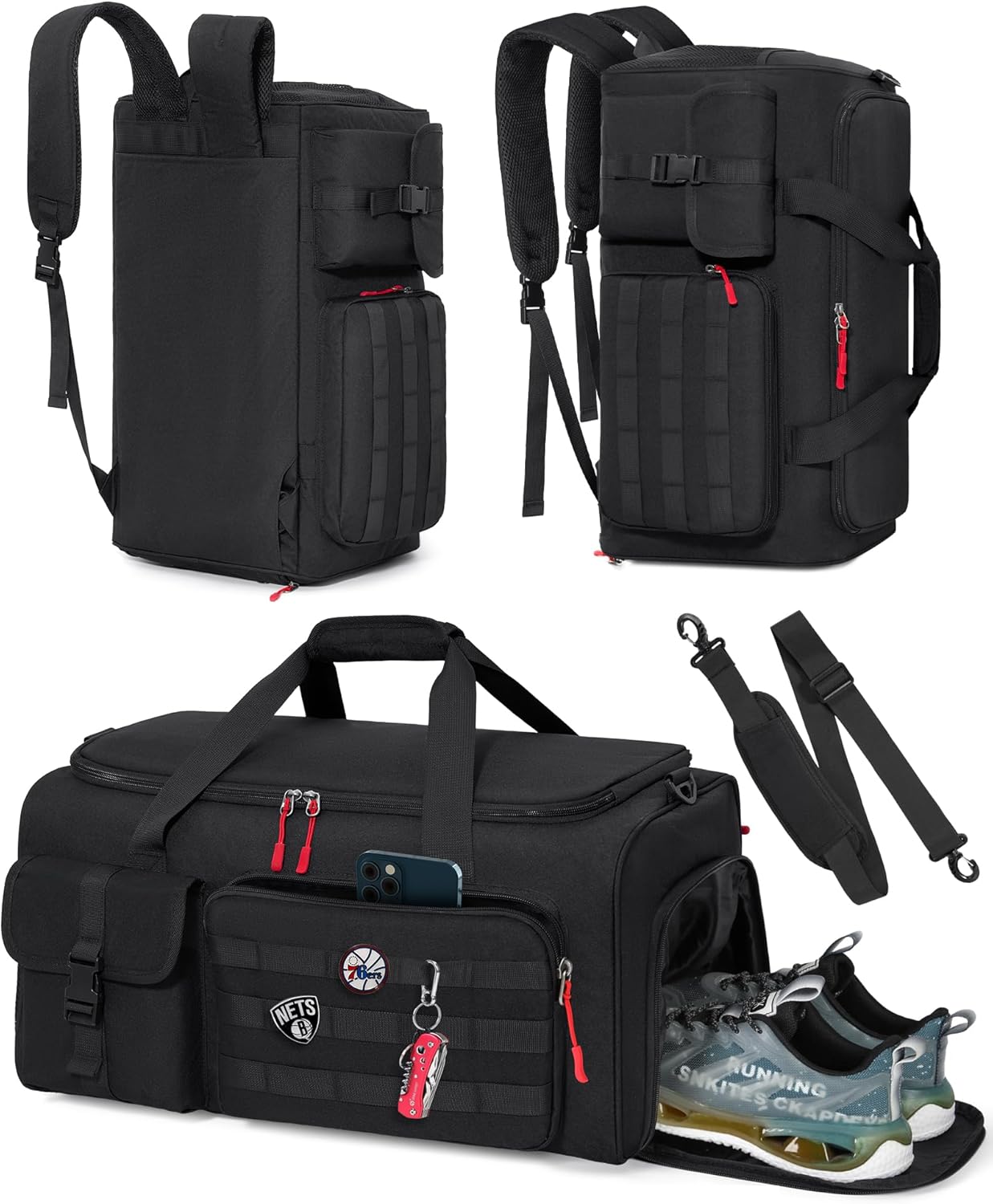 RAINSMORE Gym Bag for Men: Versatile 45L Sports Duffel Bag