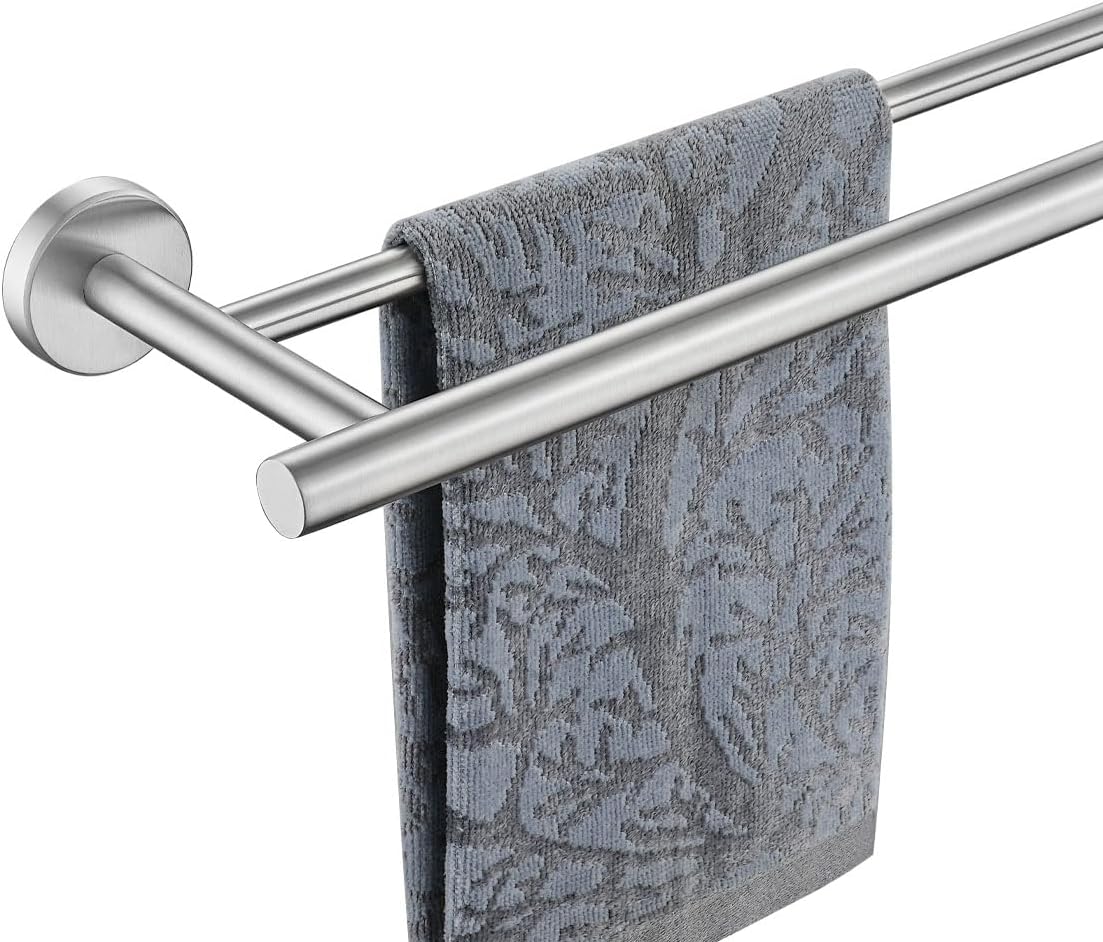 JQK Double Bath Towel Bar 36 Inch Stainless Steel Towel Rack