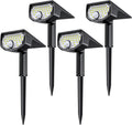 Solar Motion Sensor Spotlights - Bright 4 Pack Outdoor Lights