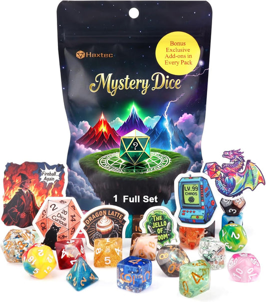 Haxtec Mystery Dice Set for DND - Perfect for RPG Adventures