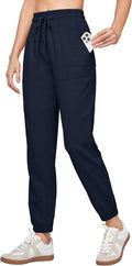 Women Linen Pants Joggers Casual Lightweight Lounge Cotton