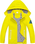 Waterproof Hooded Jacket for Boys Girls - Lightweight Dinosaur IjnUhb