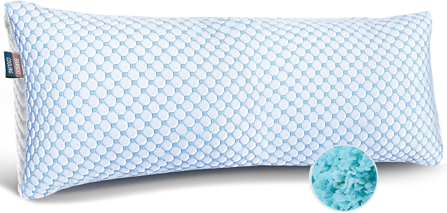Cooling Body Pillow for Sleeping with Luxury Shredded Foam