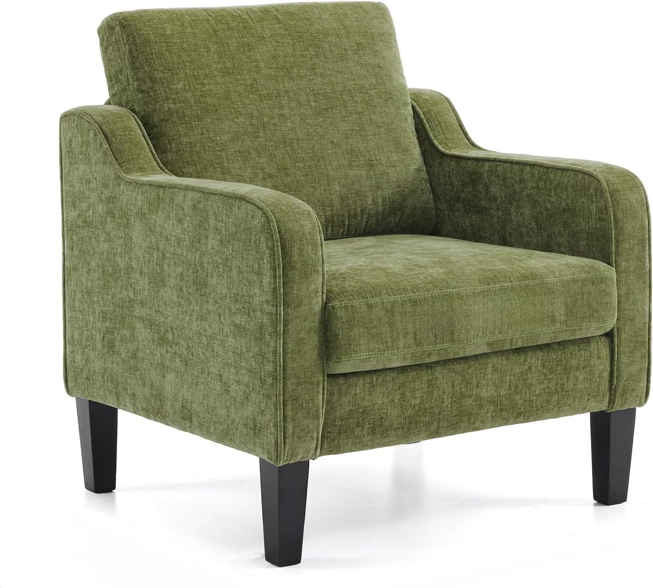 VINGLI Olive Green Accent Chair: Comfy Mid-Century Style!
